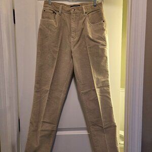 Women's Bill Blass corduroy jeans, stretch, size 10, sand/winter white color